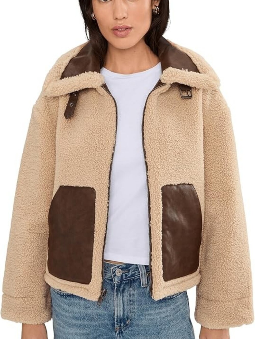 Levi's Womens Shorty Reversible Sherpa Faux Leather Jacket